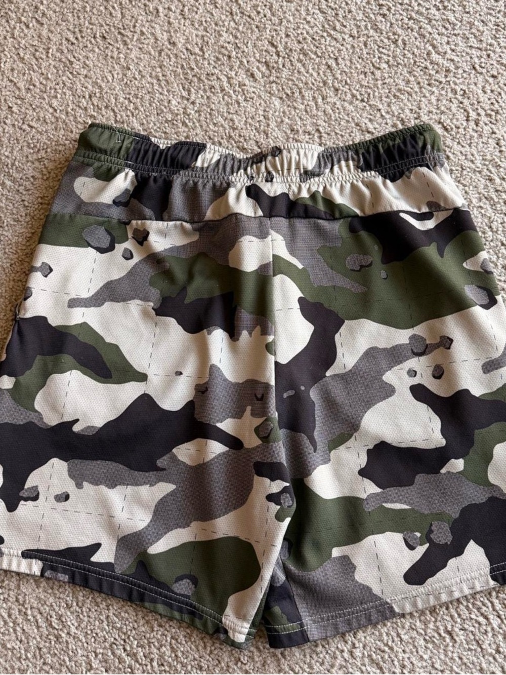 Nike Men's Camo Athletic Shorts - Green/Black/Gray